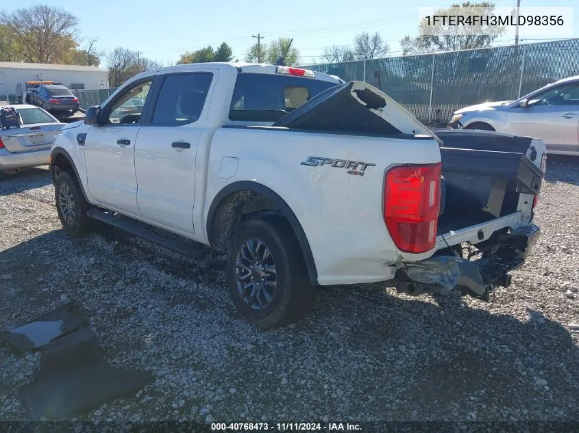 2021 Ford Ranger Xlt VIN: 1FTER4FH3MLD98356 Lot: 40768473