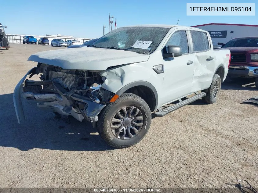 2021 Ford Ranger Xlt VIN: 1FTER4EH3MLD95104 Lot: 40784385