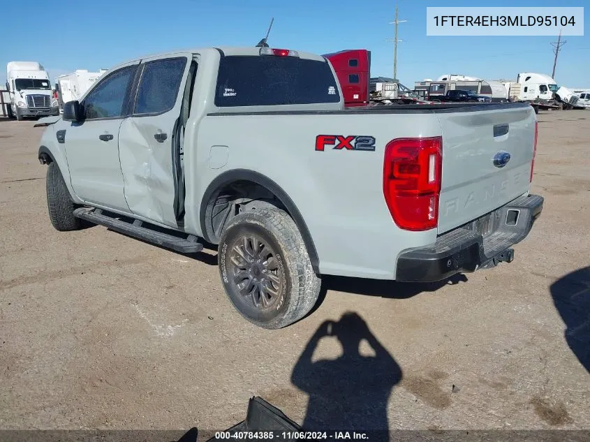 2021 Ford Ranger Xlt VIN: 1FTER4EH3MLD95104 Lot: 40784385