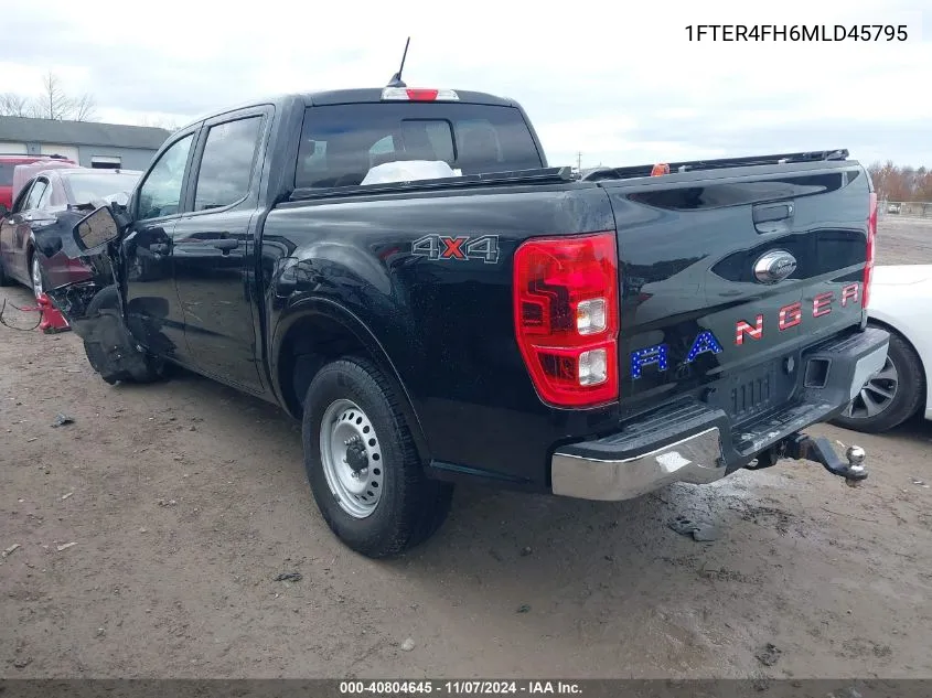 2021 Ford Ranger Xl VIN: 1FTER4FH6MLD45795 Lot: 40804645