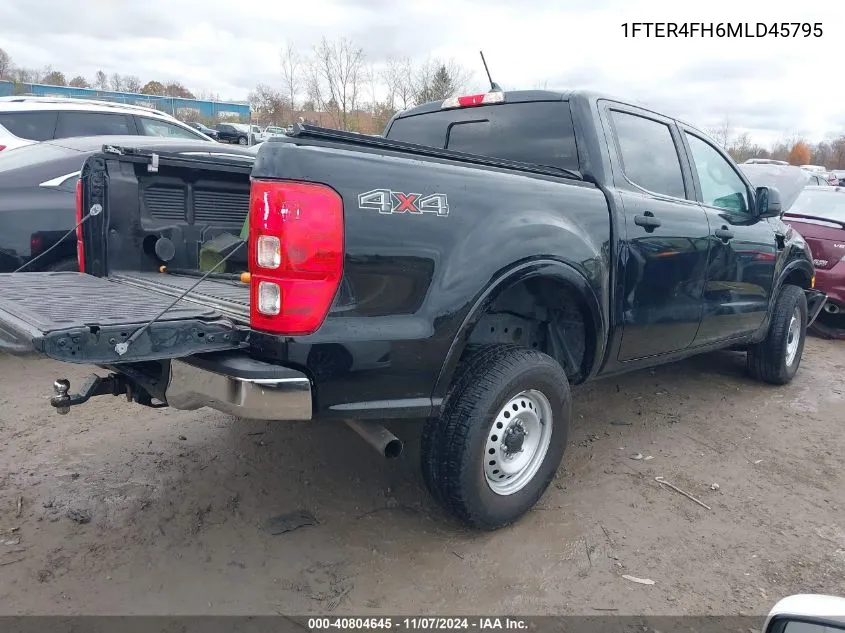 2021 Ford Ranger Xl VIN: 1FTER4FH6MLD45795 Lot: 40804645