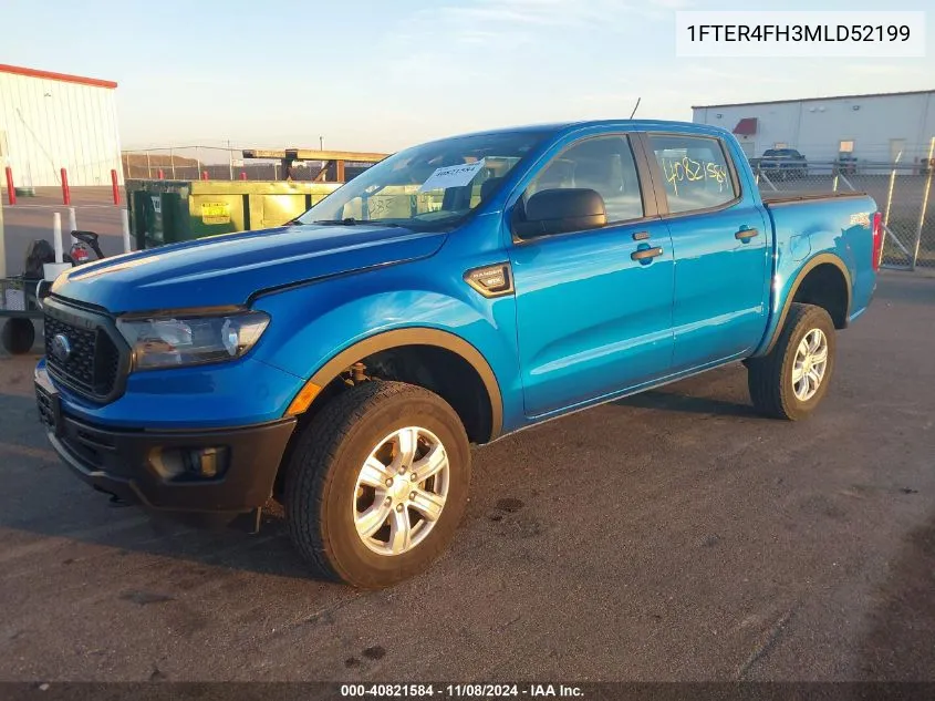 2021 Ford Ranger Xl VIN: 1FTER4FH3MLD52199 Lot: 40821584