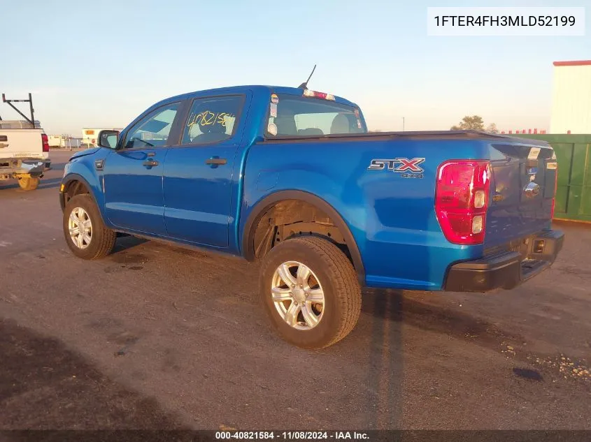 2021 Ford Ranger Xl VIN: 1FTER4FH3MLD52199 Lot: 40821584