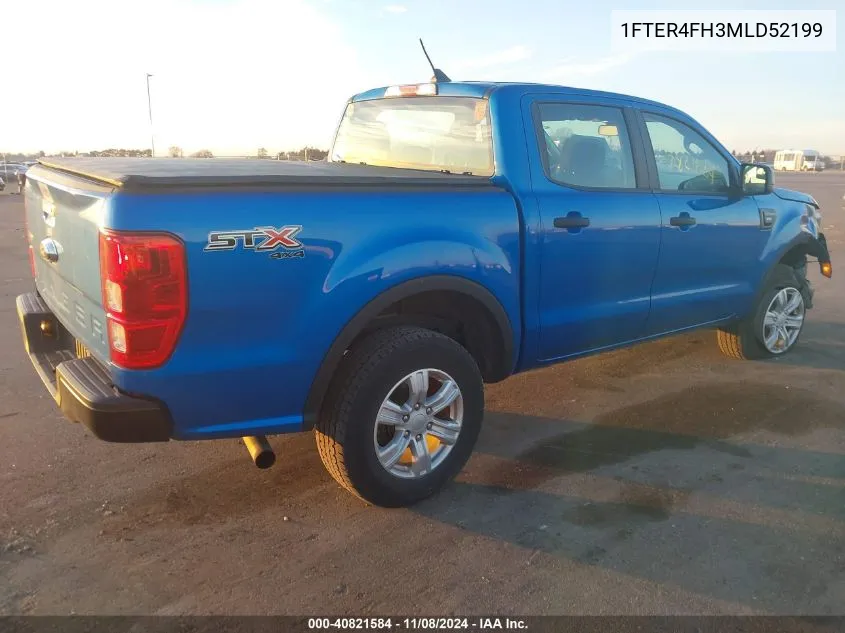 2021 Ford Ranger Xl VIN: 1FTER4FH3MLD52199 Lot: 40821584