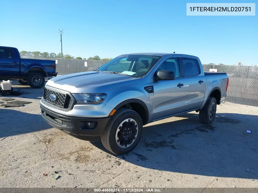 2021 Ford Ranger Xl VIN: 1FTER4EH2MLD20751 Lot: 40858275