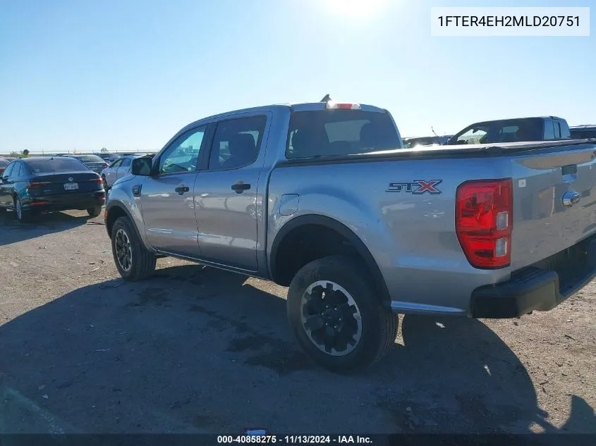 2021 Ford Ranger Xl VIN: 1FTER4EH2MLD20751 Lot: 40858275