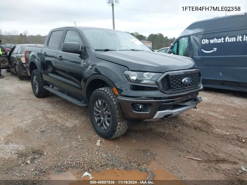 2021 Ford Ranger Xlt VIN: 1FTER4FH7MLE02358 Lot: 40887838