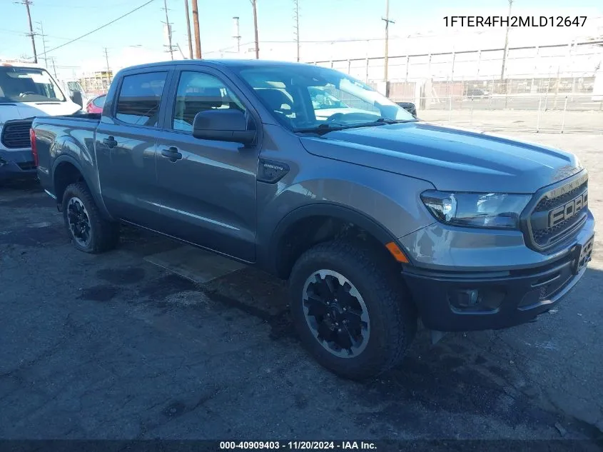 2021 Ford Ranger Xl VIN: 1FTER4FH2MLD12647 Lot: 40909403