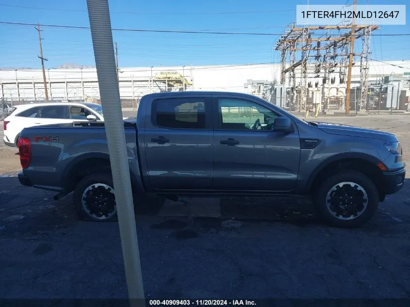 2021 Ford Ranger Xl VIN: 1FTER4FH2MLD12647 Lot: 40909403