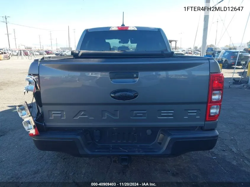 2021 Ford Ranger Xl VIN: 1FTER4FH2MLD12647 Lot: 40909403