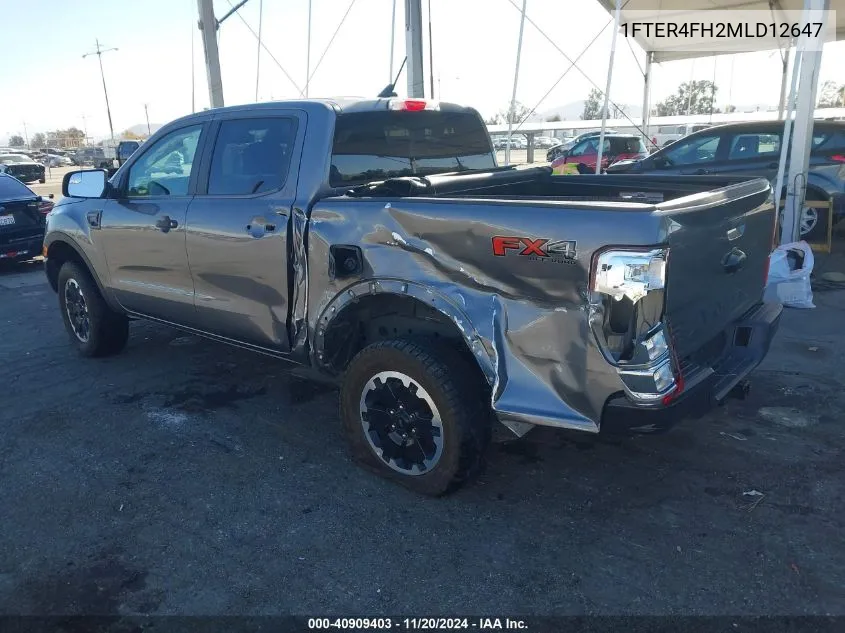 2021 Ford Ranger Xl VIN: 1FTER4FH2MLD12647 Lot: 40909403