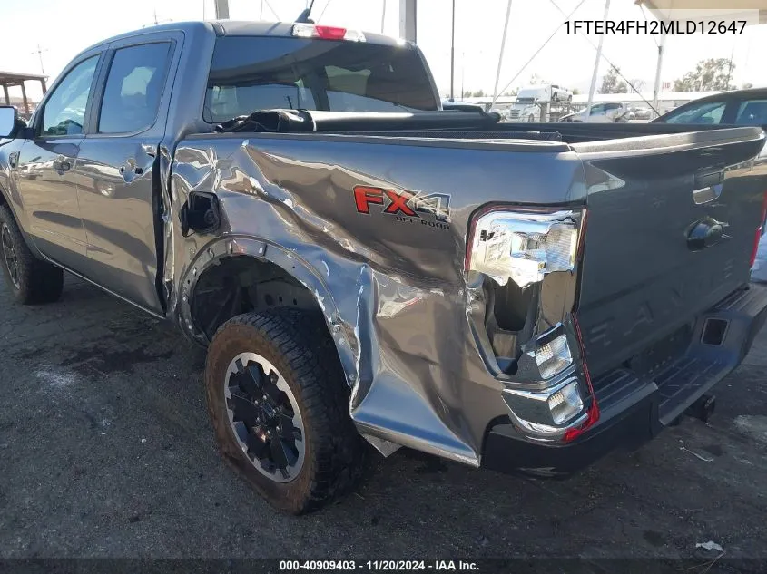 2021 Ford Ranger Xl VIN: 1FTER4FH2MLD12647 Lot: 40909403