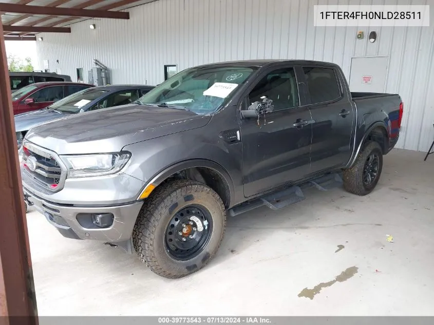 2022 Ford Ranger Lariat VIN: 1FTER4FH0NLD28511 Lot: 39773543