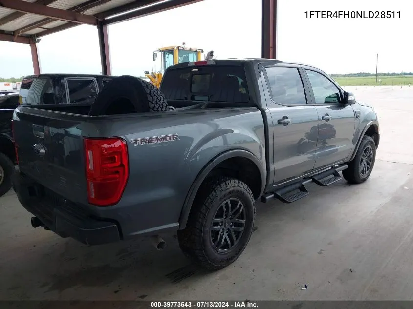 2022 Ford Ranger Lariat VIN: 1FTER4FH0NLD28511 Lot: 39773543