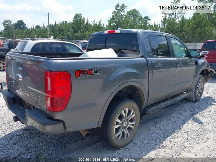 2022 Ford Ranger Lariat VIN: 1FTER4FH9NLD03817 Lot: 40110345