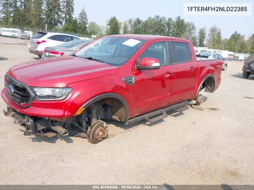 2022 Ford Ranger Lariat VIN: 1FTER4FH2NLD22385 Lot: 40294068