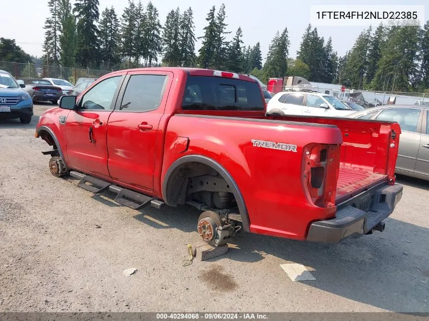 2022 Ford Ranger Lariat VIN: 1FTER4FH2NLD22385 Lot: 40294068