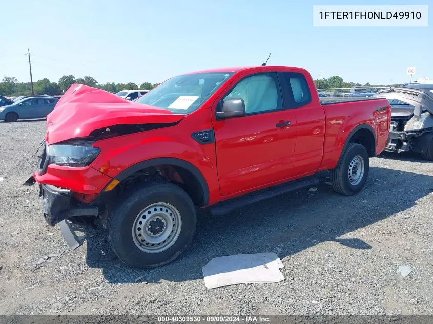 2022 Ford Ranger Xl VIN: 1FTER1FH0NLD49910 Lot: 40309530