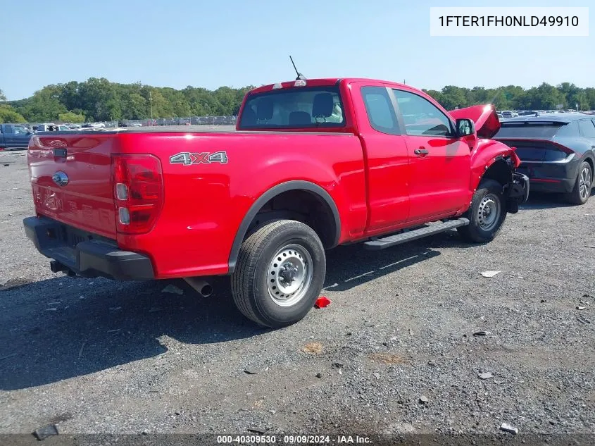 2022 Ford Ranger Xl VIN: 1FTER1FH0NLD49910 Lot: 40309530