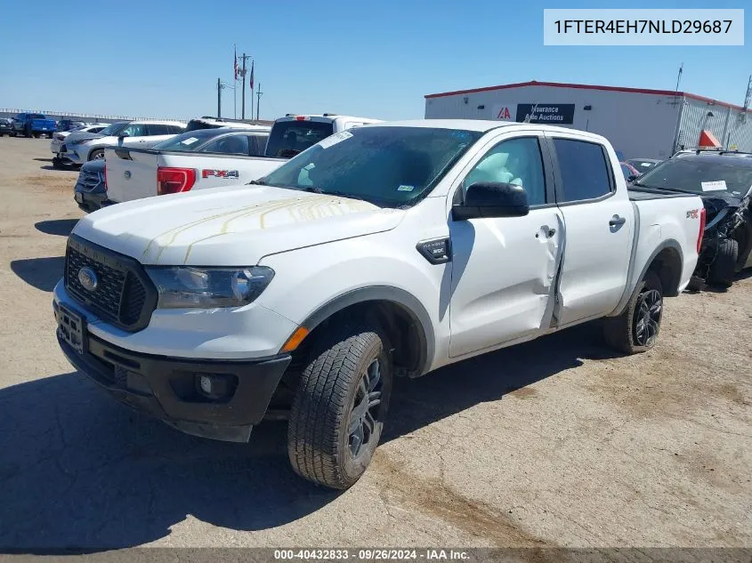 2022 Ford Ranger Xl/Xlt/Lariat VIN: 1FTER4EH7NLD29687 Lot: 40432833