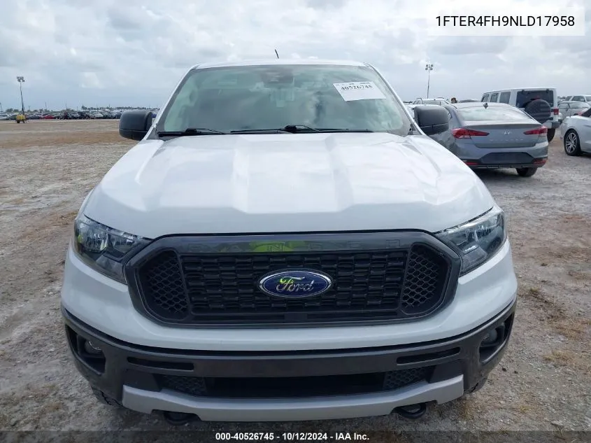 2022 Ford Ranger Xlt VIN: 1FTER4FH9NLD17958 Lot: 40526745