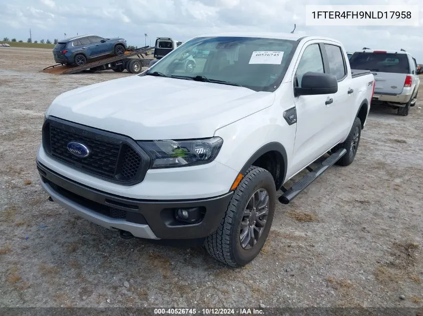 2022 Ford Ranger Xlt VIN: 1FTER4FH9NLD17958 Lot: 40526745