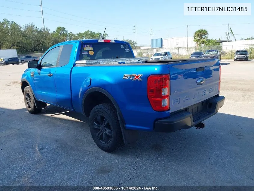 2022 Ford Ranger Xl/Xlt/Lariat VIN: 1FTER1EH7NLD31485 Lot: 40593036