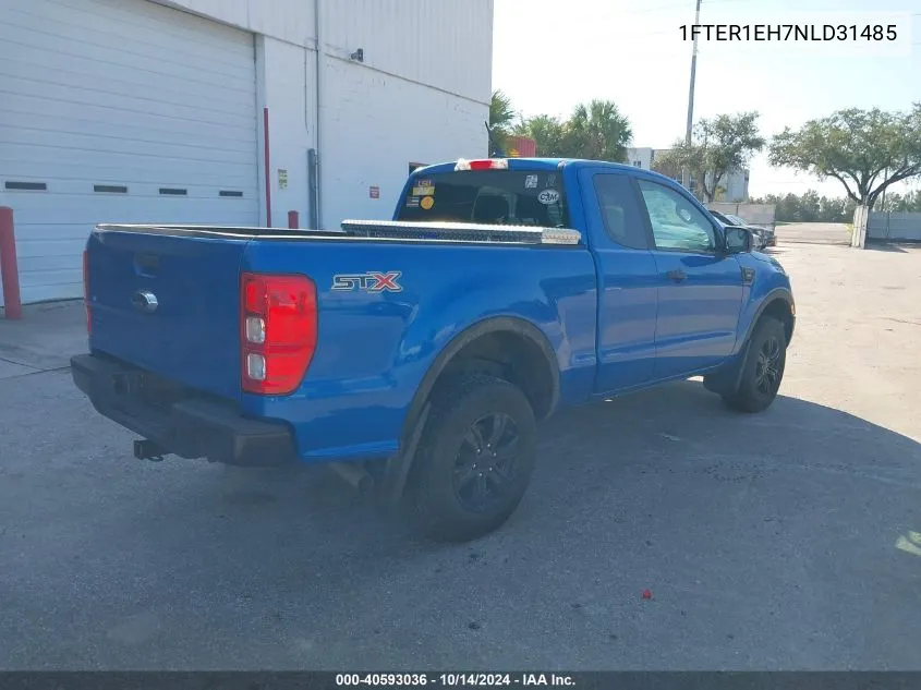 2022 Ford Ranger Xl/Xlt/Lariat VIN: 1FTER1EH7NLD31485 Lot: 40593036