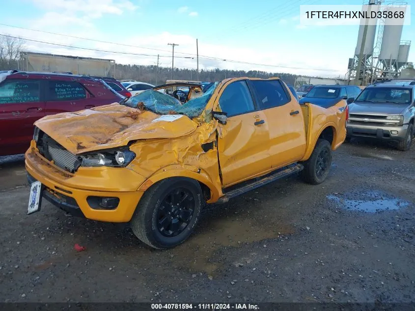 2022 Ford Ranger Xlt VIN: 1FTER4FHXNLD35868 Lot: 40781594