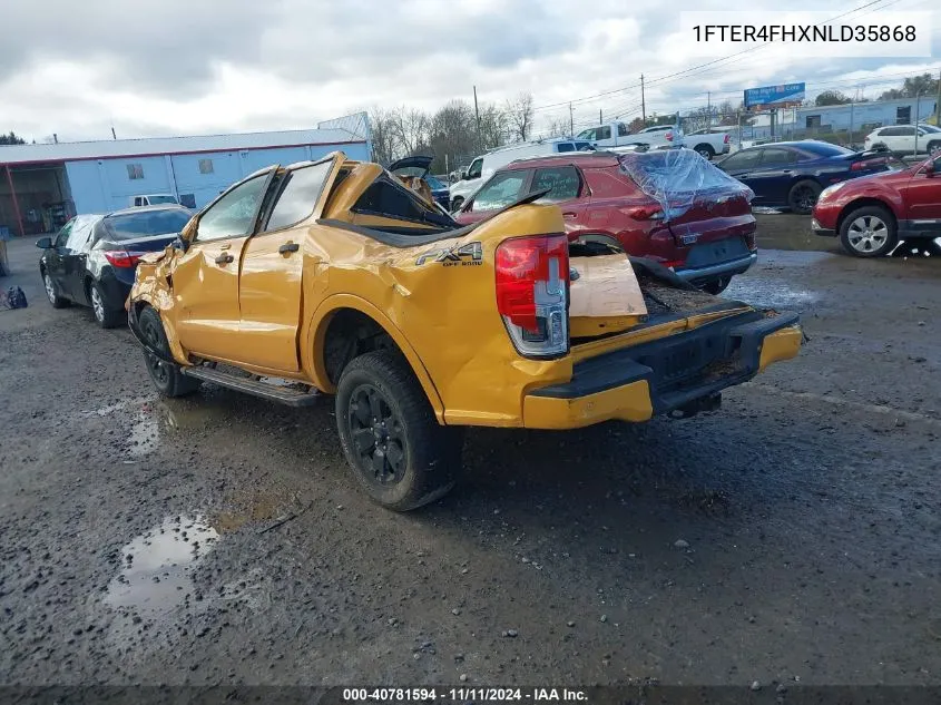 2022 Ford Ranger Xlt VIN: 1FTER4FHXNLD35868 Lot: 40781594