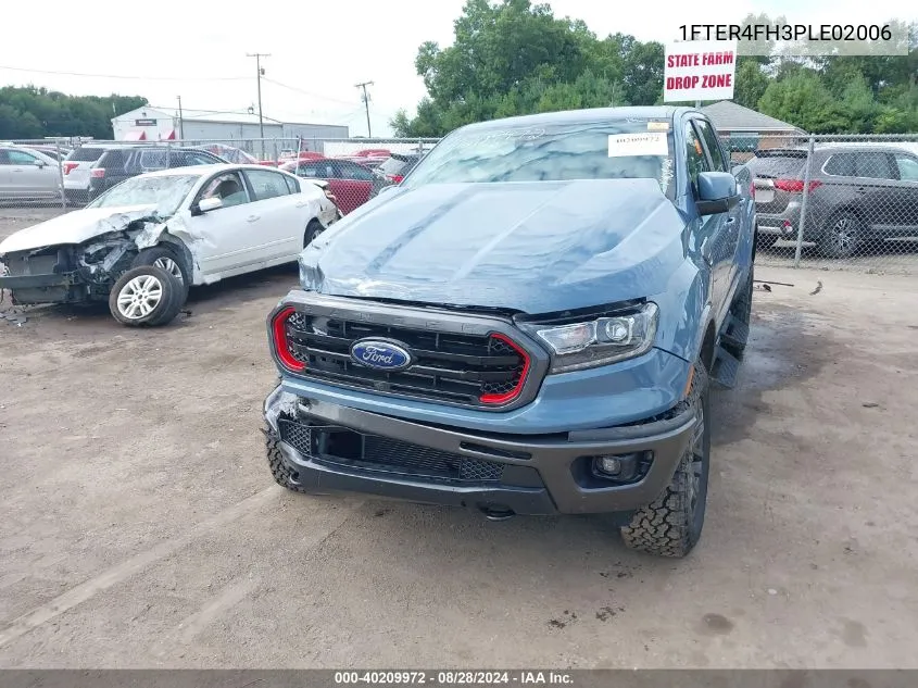 2023 Ford Ranger Lariat VIN: 1FTER4FH3PLE02006 Lot: 40209972