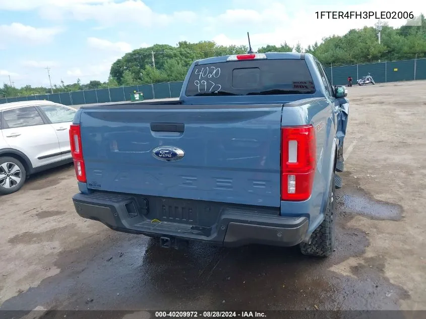 2023 Ford Ranger Lariat VIN: 1FTER4FH3PLE02006 Lot: 40209972