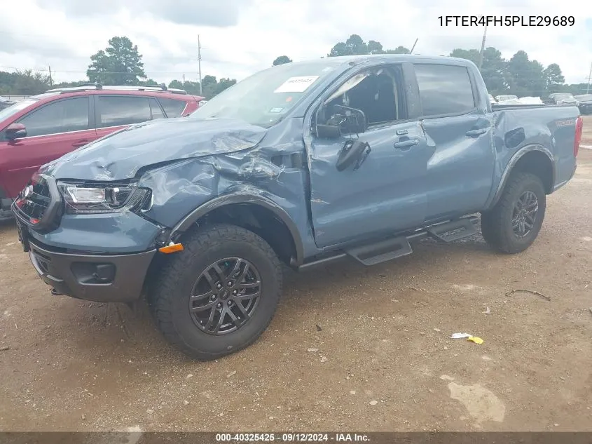 2023 Ford Ranger Lariat VIN: 1FTER4FH5PLE29689 Lot: 40325425