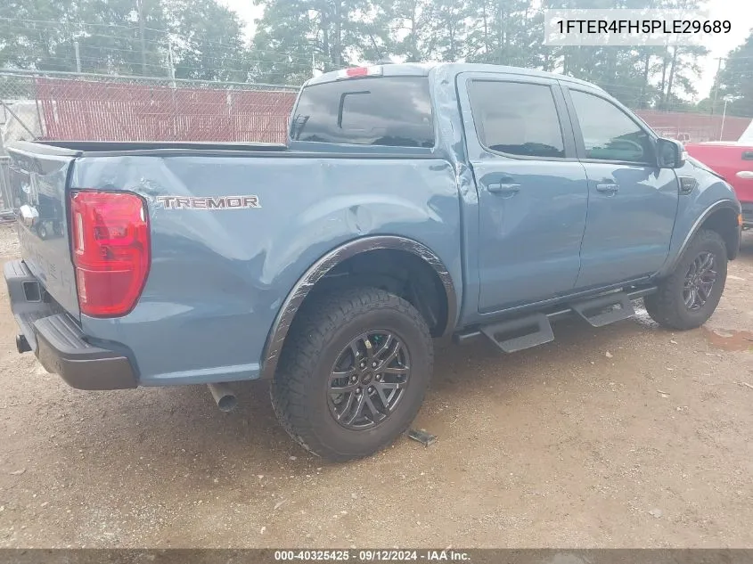 2023 Ford Ranger Lariat VIN: 1FTER4FH5PLE29689 Lot: 40325425