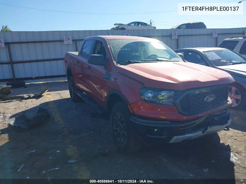 2023 Ford Ranger Xlt VIN: 1FTER4FH8PLE00137 Lot: 40586641