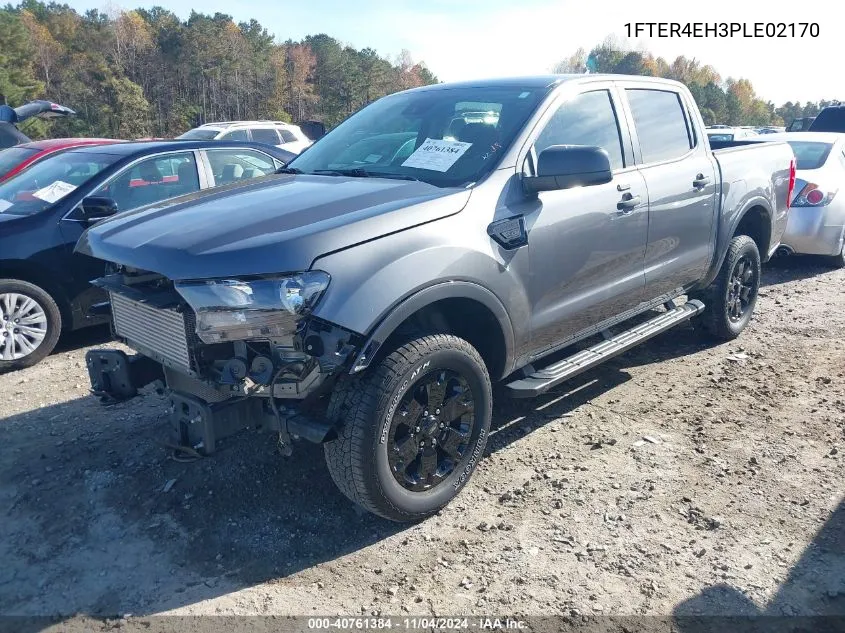 2023 Ford Ranger Xlt VIN: 1FTER4EH3PLE02170 Lot: 40761384