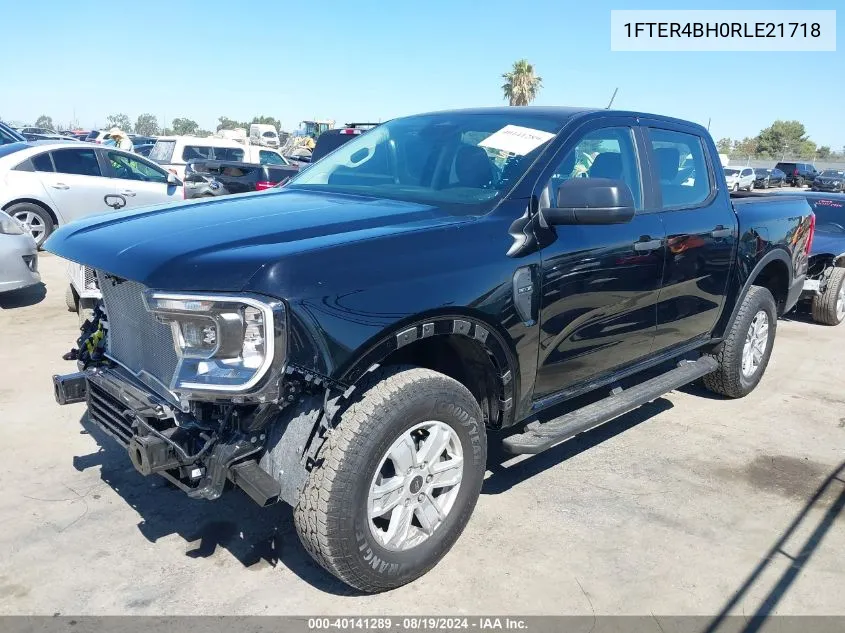 2024 Ford Ranger Xl VIN: 1FTER4BH0RLE21718 Lot: 40141289