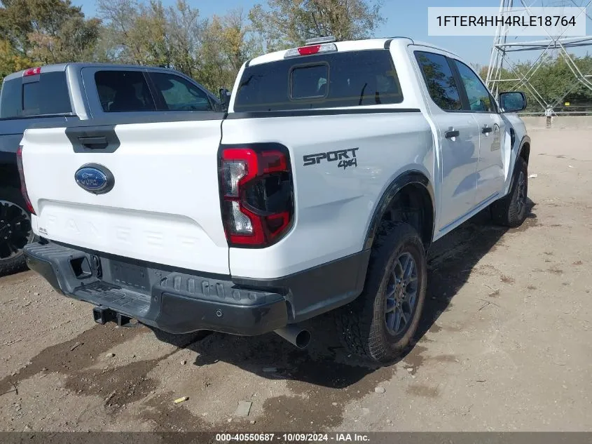 2024 Ford Ranger Xlt VIN: 1FTER4HH4RLE18764 Lot: 40550687