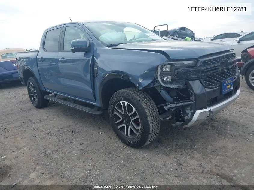 2024 Ford Ranger Lariat VIN: 1FTER4KH6RLE12781 Lot: 40561262