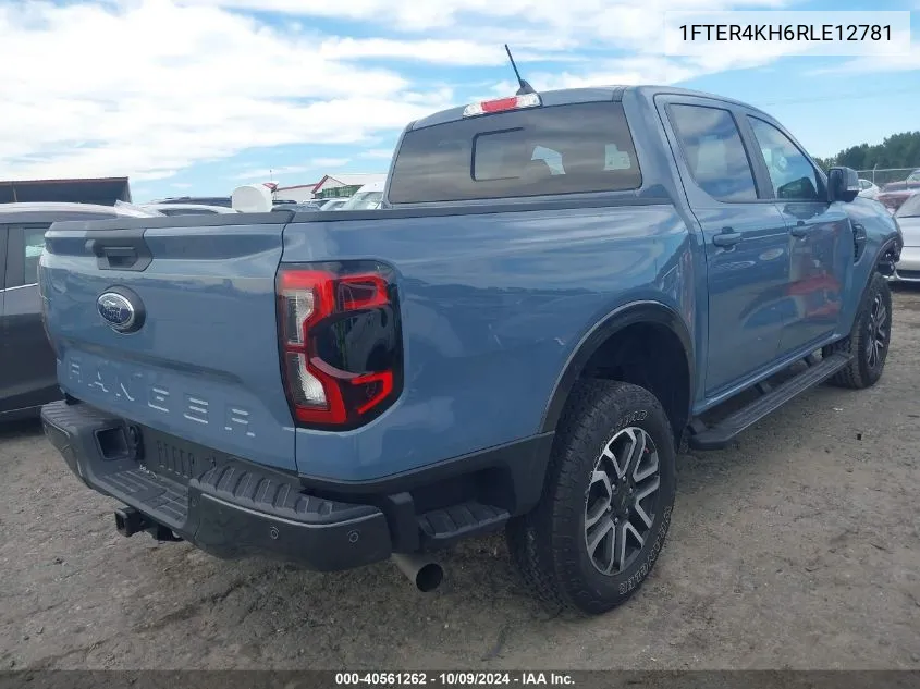 2024 Ford Ranger Lariat VIN: 1FTER4KH6RLE12781 Lot: 40561262