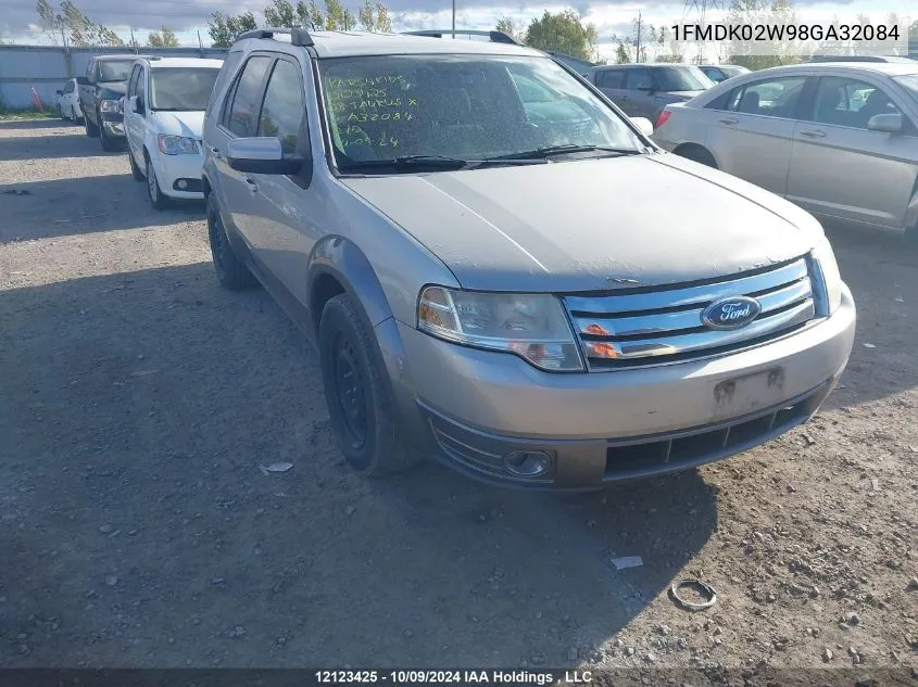 2008 Ford Taurus X VIN: 1FMDK02W98GA32084 Lot: 12123425