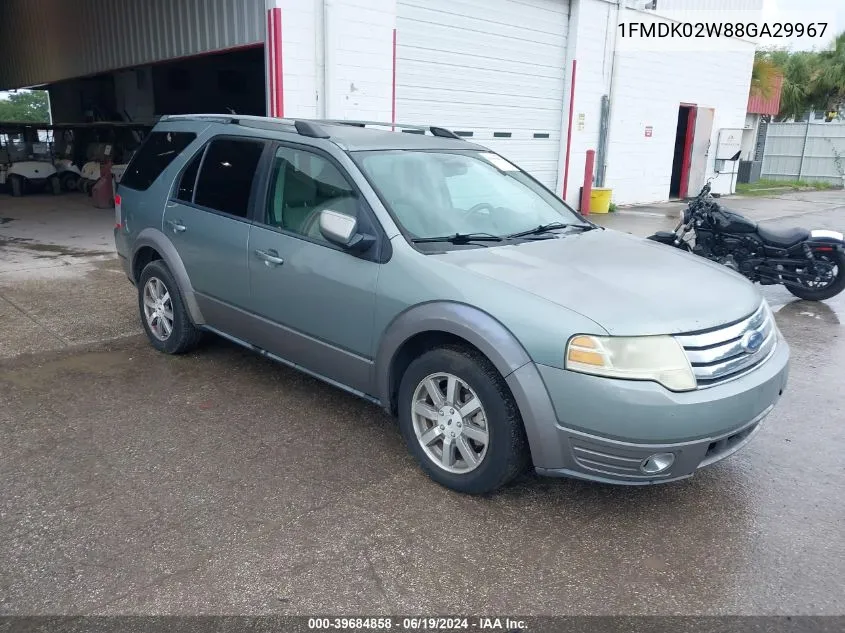 2008 Ford Taurus X Sel VIN: 1FMDK02W88GA29967 Lot: 39684858