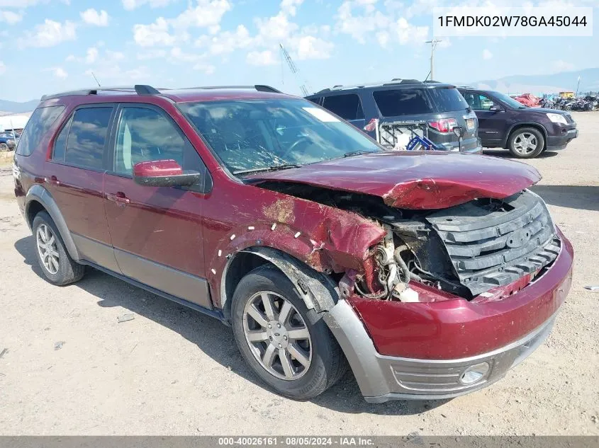 2008 Ford Taurus X Sel VIN: 1FMDK02W78GA45044 Lot: 40026161