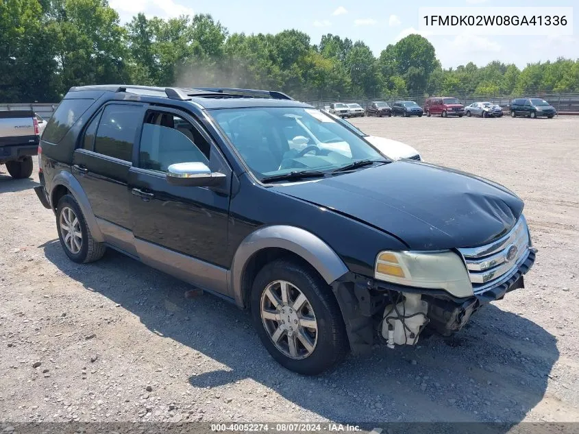 2008 Ford Taurus X Sel VIN: 1FMDK02W08GA41336 Lot: 40052274