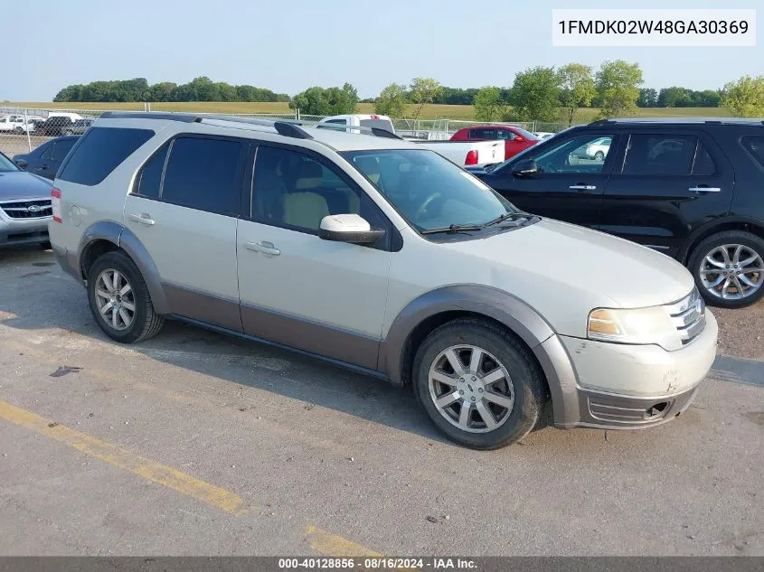 2008 Ford Taurus X Sel VIN: 1FMDK02W48GA30369 Lot: 40128856