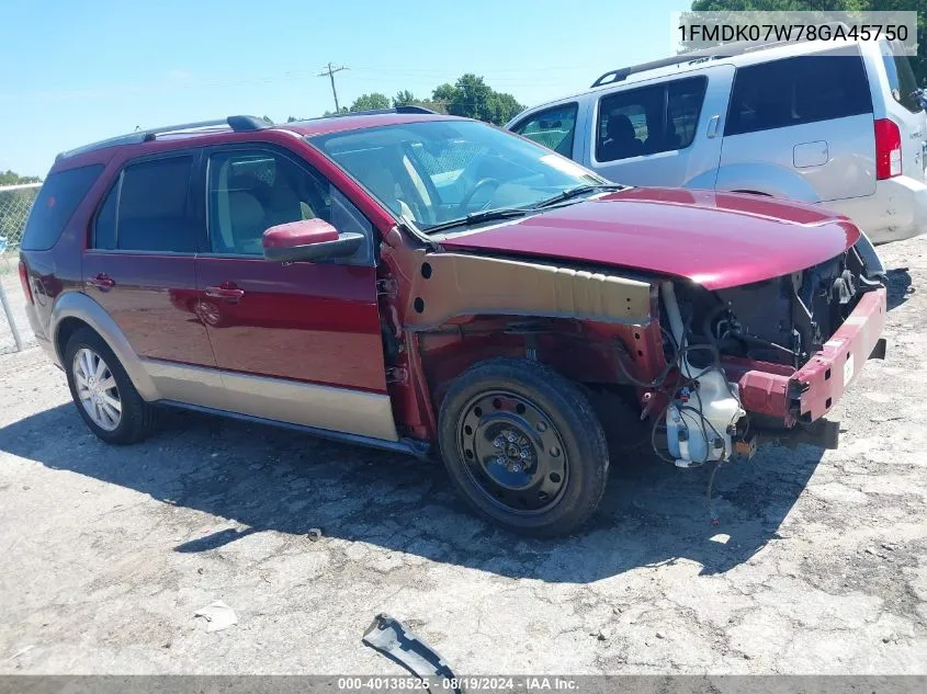 1FMDK07W78GA45750 2008 Ford Taurus X Eddie Bauer