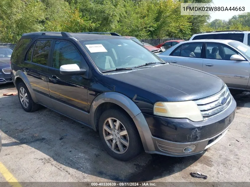 2008 Ford Taurus X Sel VIN: 1FMDK02W88GA44663 Lot: 40330639