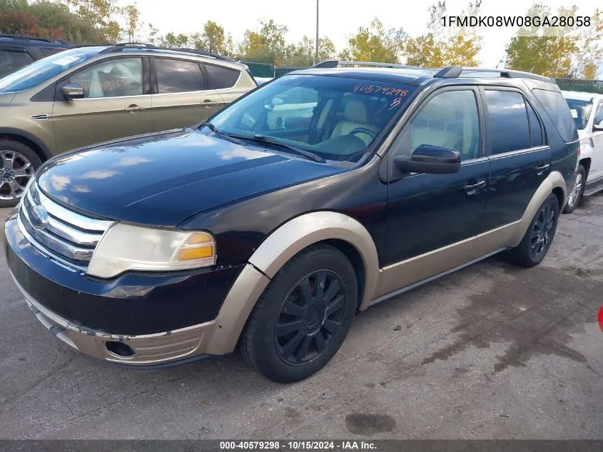 2008 Ford Taurus X Eddie Bauer VIN: 1FMDK08W08GA28058 Lot: 40579298