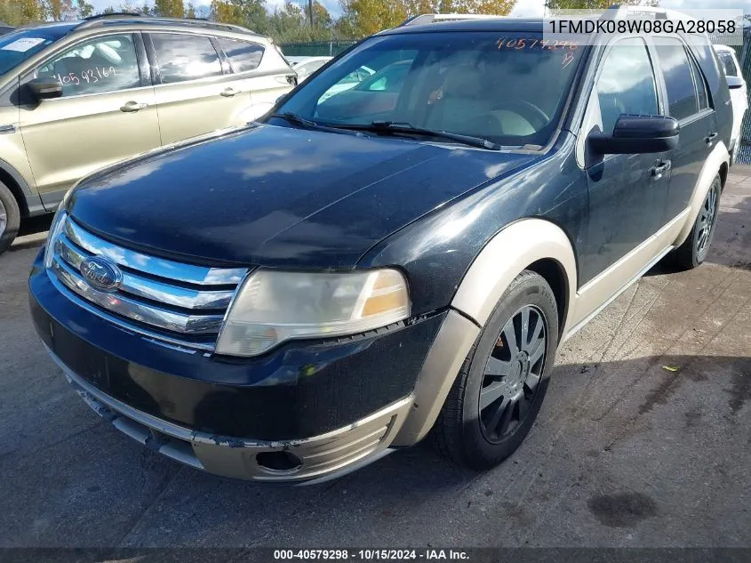 2008 Ford Taurus X Eddie Bauer VIN: 1FMDK08W08GA28058 Lot: 40579298