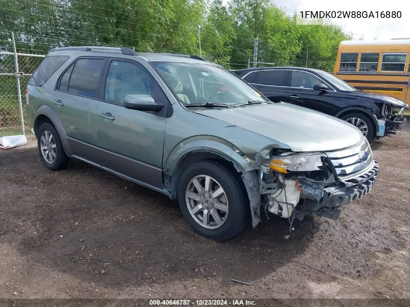 2008 Ford Taurus X Sel VIN: 1FMDK02W88GA16880 Lot: 40646787